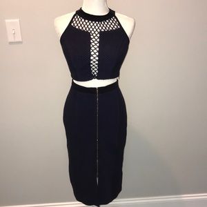 Navy Skirt and Top Set